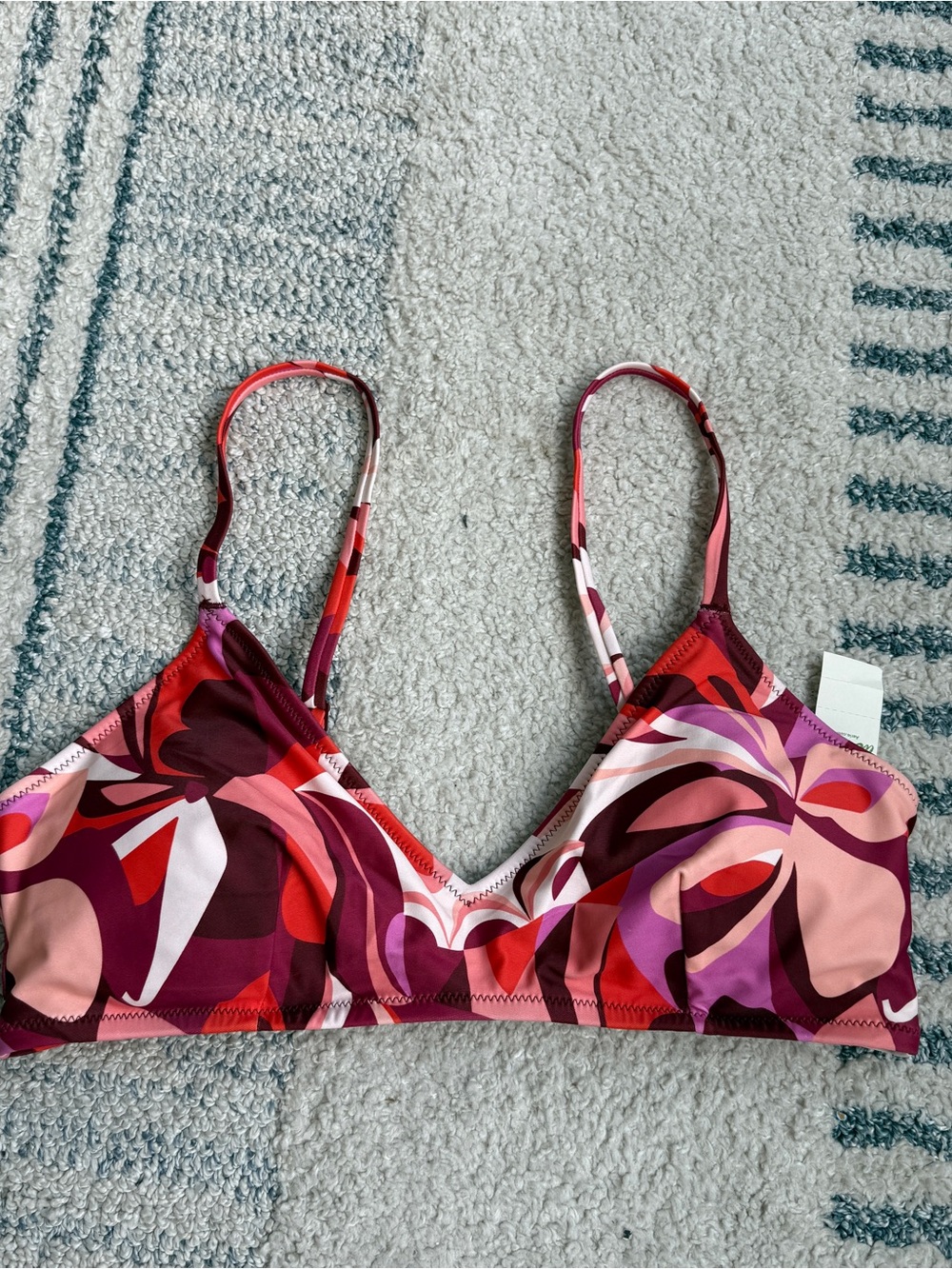 NWT - Aerie Bathing Suit Top - Pink & Red - Picture 2 of 6